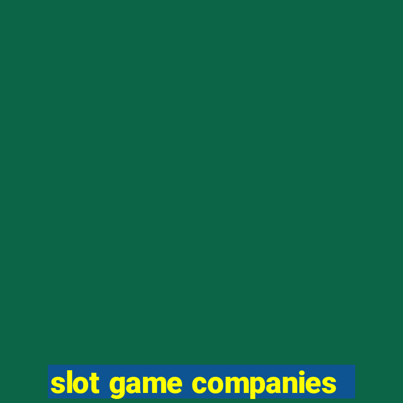 slot game companies