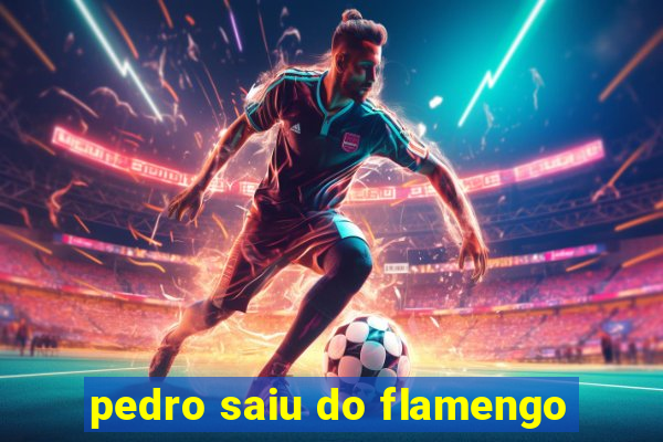 pedro saiu do flamengo