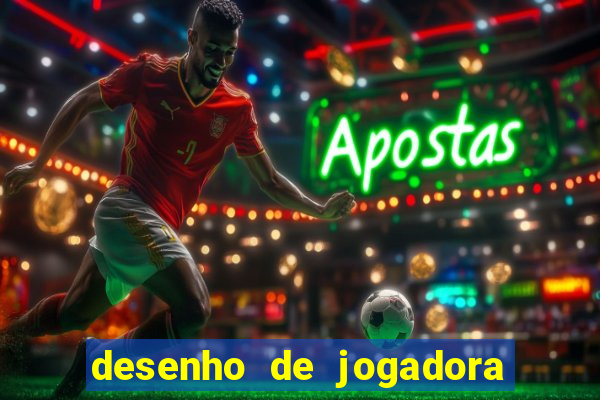 desenho de jogadora de futebol