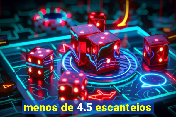 menos de 4.5 escanteios