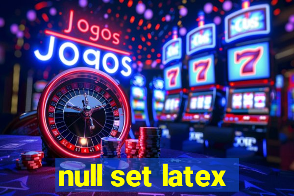 null set latex