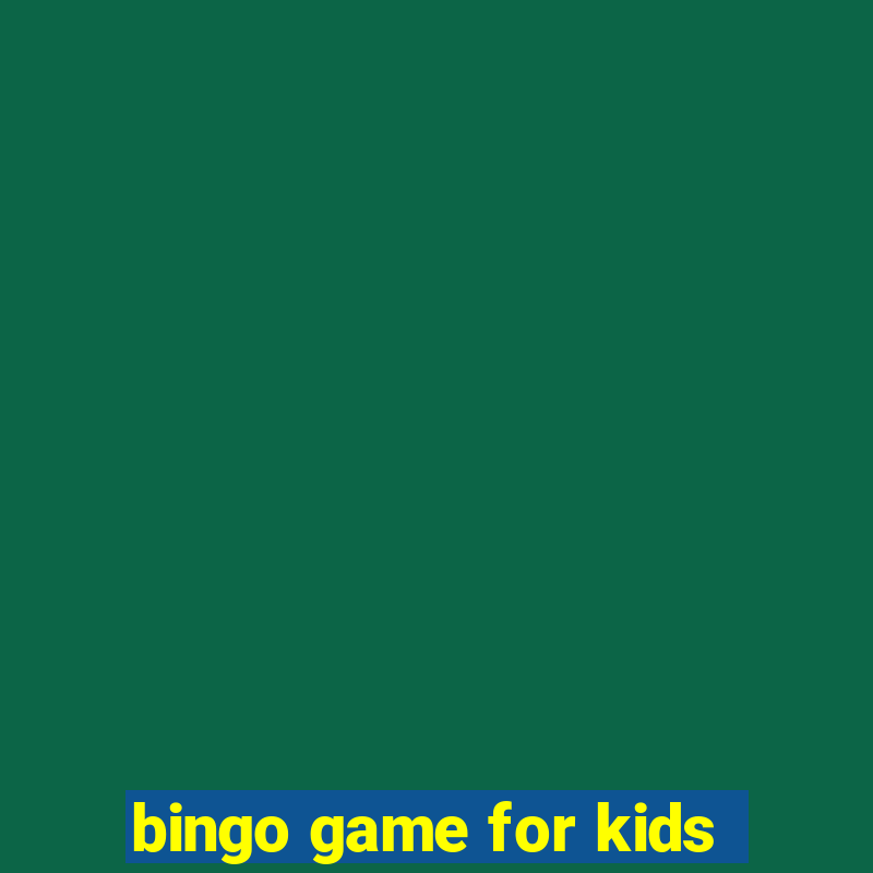 bingo game for kids