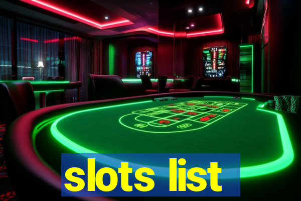 slots list