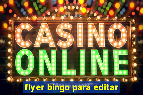 flyer bingo para editar