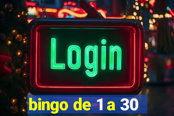 bingo de 1 a 30