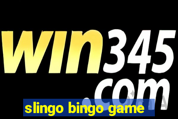 slingo bingo game