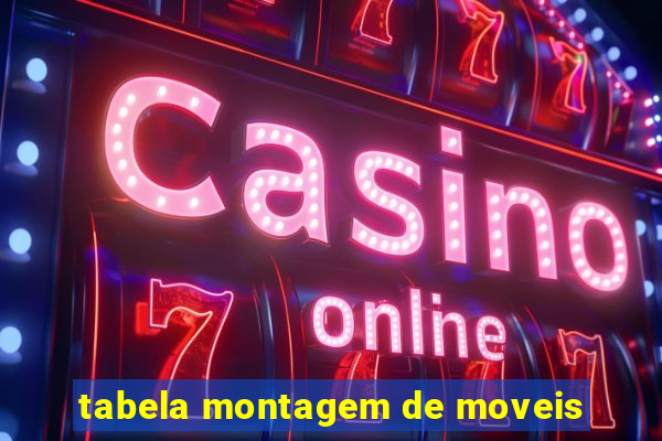 tabela montagem de moveis