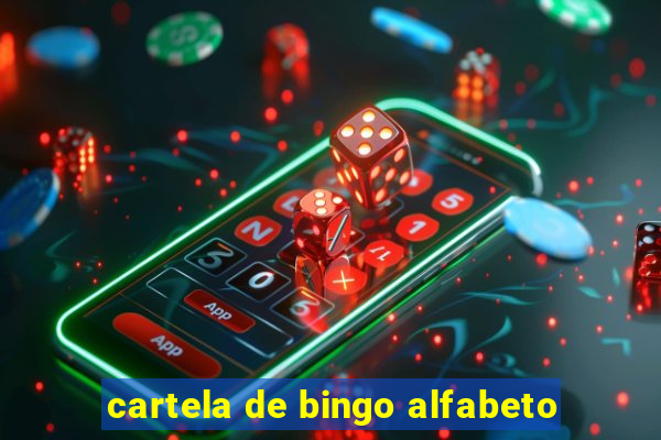 cartela de bingo alfabeto