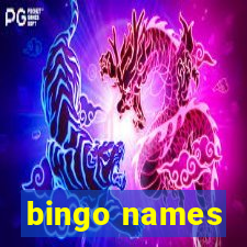 bingo names