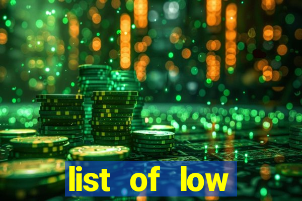 list of low variance slot machines