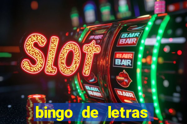 bingo de letras colorido para imprimir