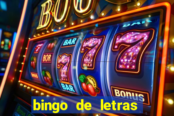 bingo de letras colorido para imprimir