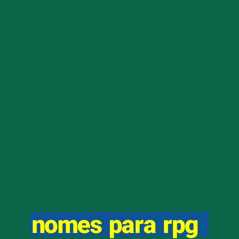 nomes para rpg