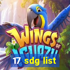 17 sdg list