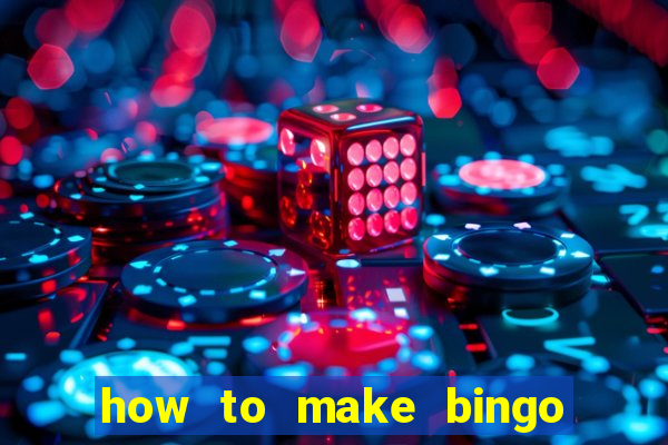 how to make bingo cards in excel