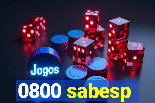 0800 sabesp