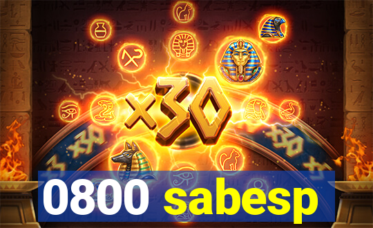 0800 sabesp