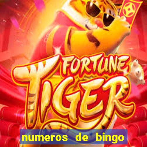 numeros de bingo del 1 al 75