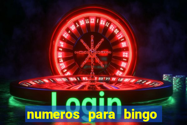 numeros para bingo de 1 a 90