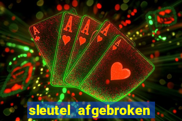 sleutel afgebroken in slot kast