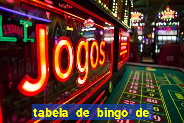 tabela de bingo de 1 a 100