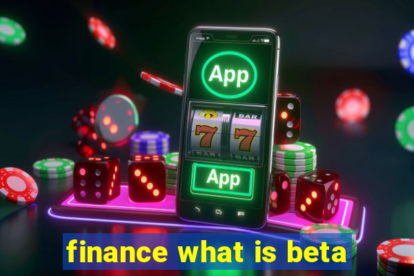 finance what is beta