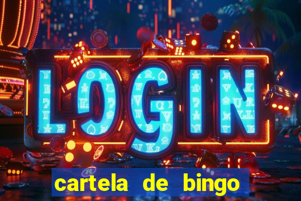 cartela de bingo de nomes para imprimir