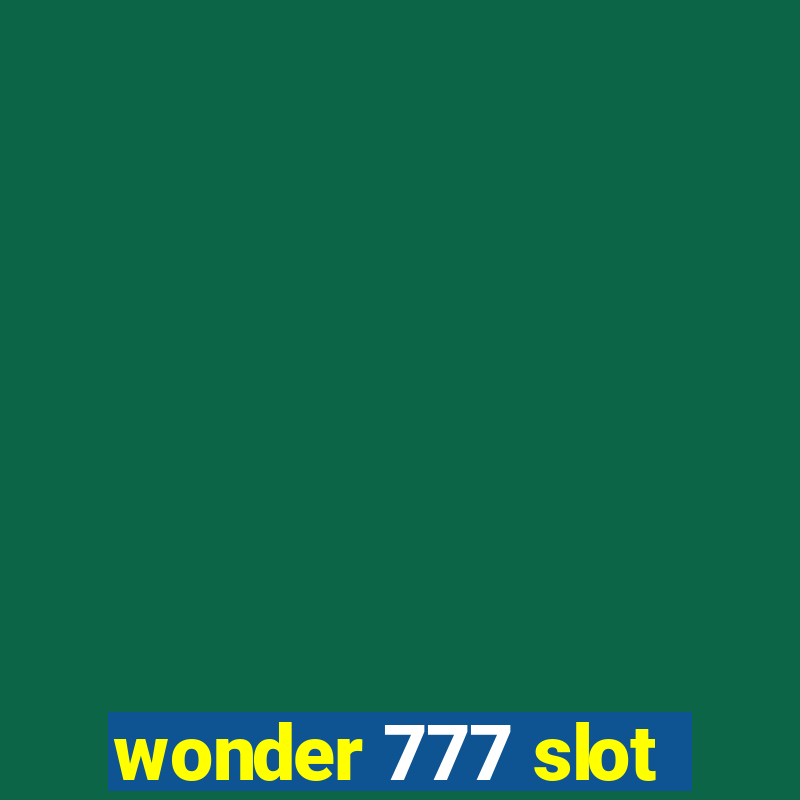 wonder 777 slot