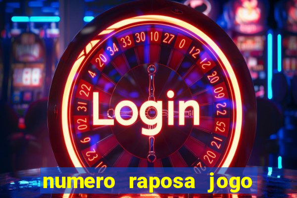 numero raposa jogo do bicho