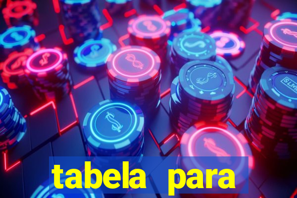 tabela para misturar cores