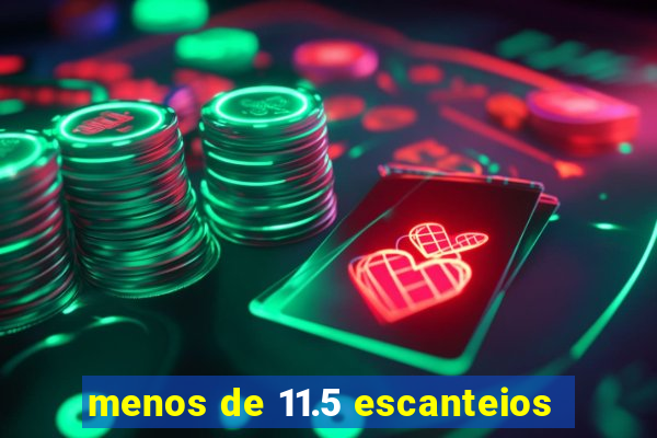 menos de 11.5 escanteios