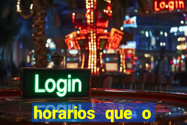 horarios que o fortune tiger paga