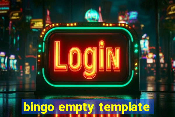 bingo empty template