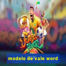 modelo de vale word