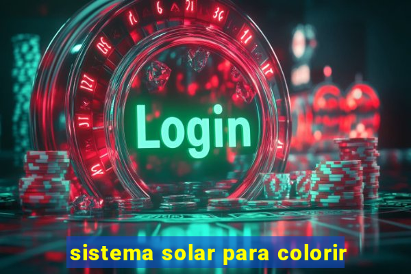 sistema solar para colorir