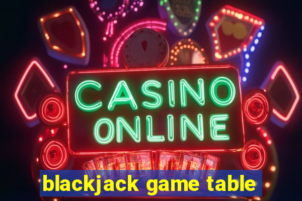 blackjack game table