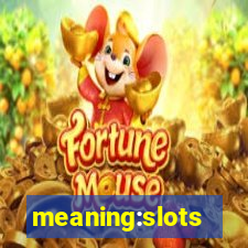 meaning:slots