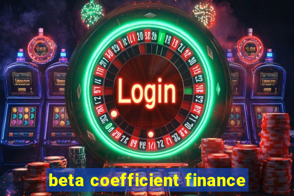 beta coefficient finance