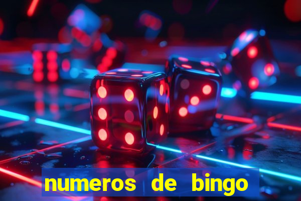 numeros de bingo del 1 al 75