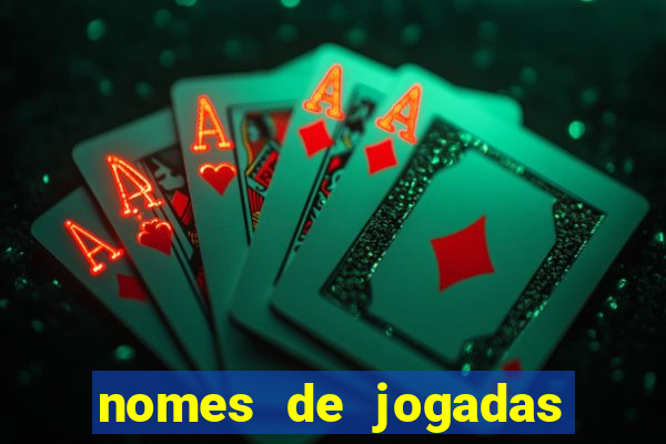 nomes de jogadas de poker