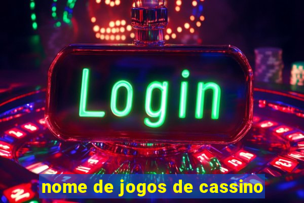 nome de jogos de cassino