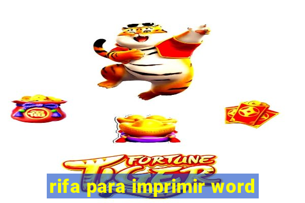 rifa para imprimir word