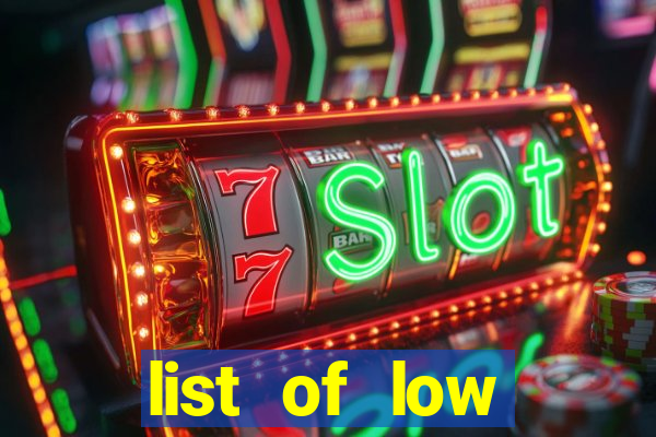 list of low volatility slot machines