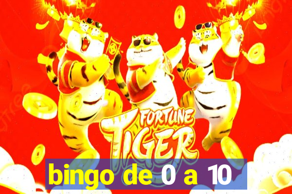 bingo de 0 a 10