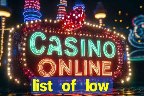 list of low variance slot machines