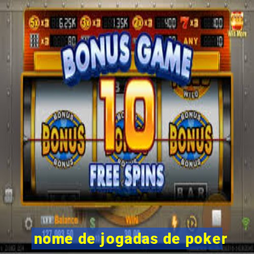 nome de jogadas de poker