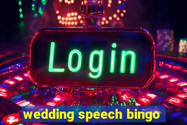 wedding speech bingo