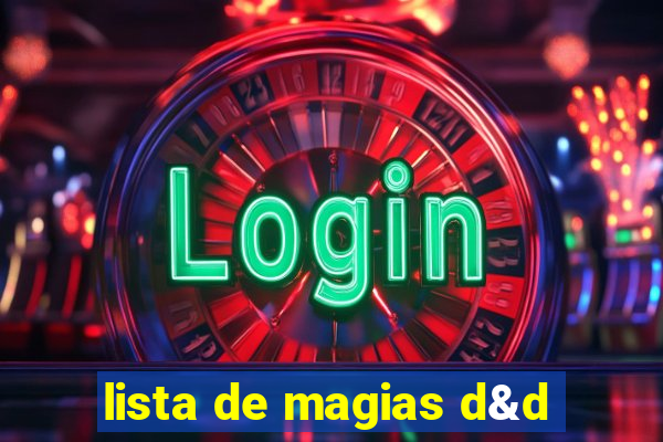 lista de magias d&d