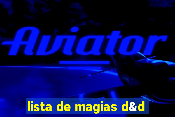 lista de magias d&d